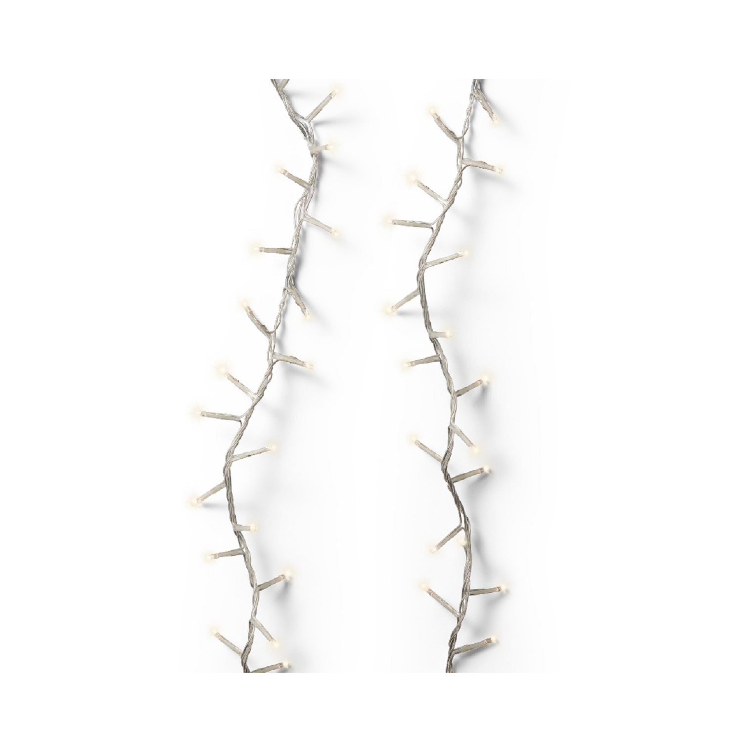 Гирлянда цепочка 60м теплобелая кабель прозрачный с эффектом мерцания 8 функций таймер 8/16ч 6000LED IP-44 indoor/outdoor