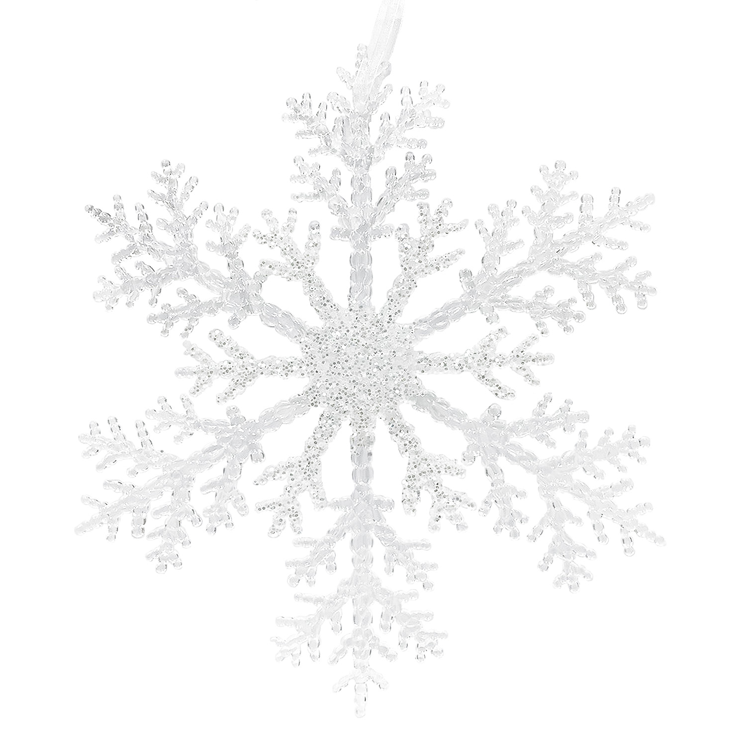 Декор Снежинка  прозрачная  d32cм