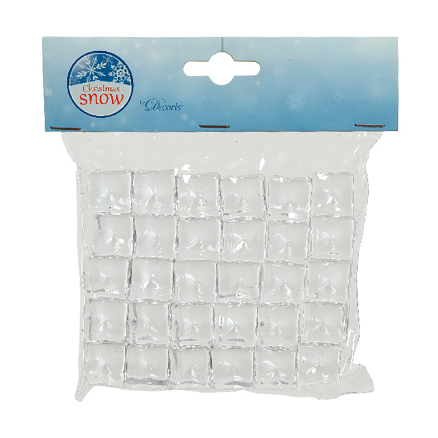 Декор Кубики льда акрил прозрачные 1,8x1,8x1,8 см, 168 грамм - 30 штук