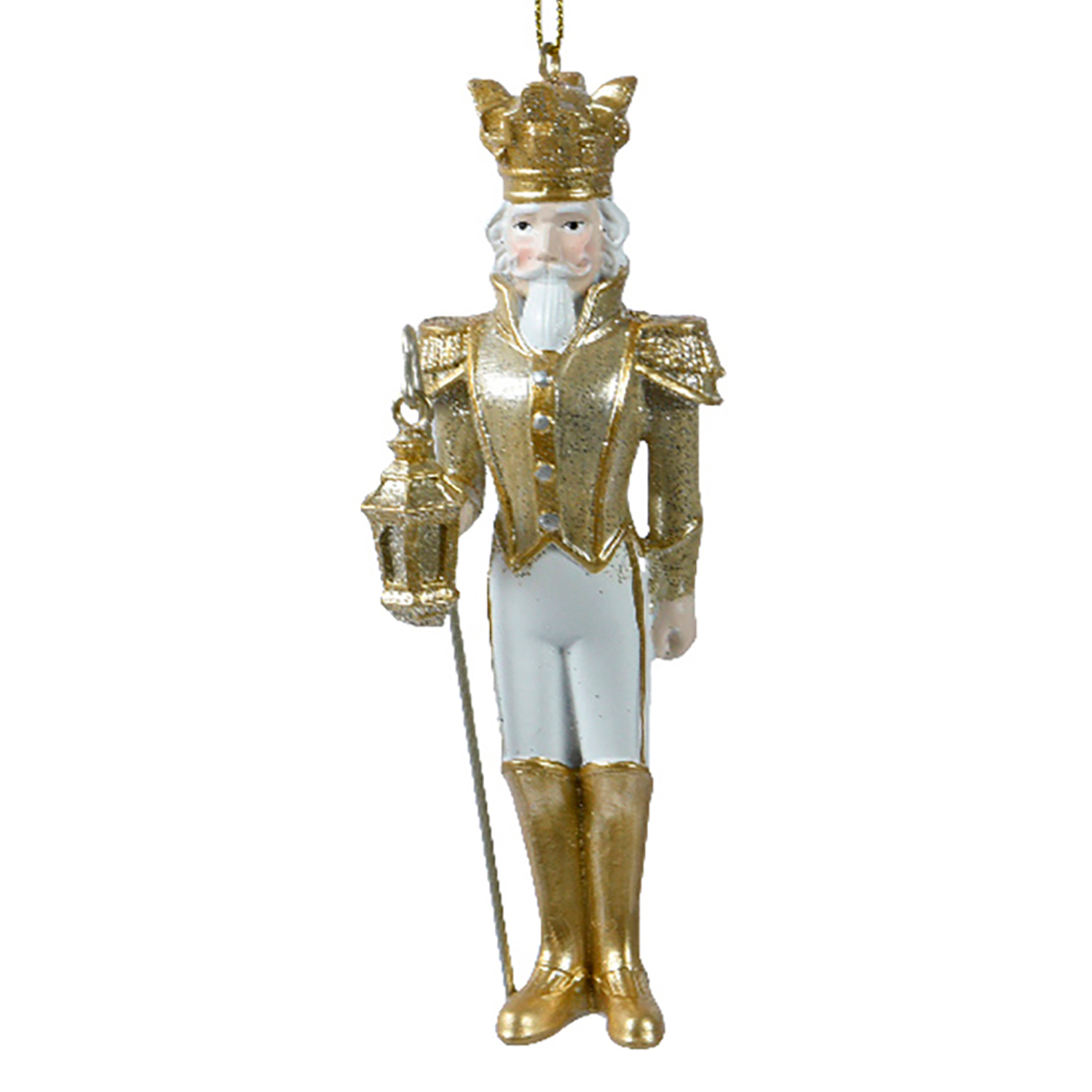 Декор Король в золотом мундире с фонарем 5х4,3х13см