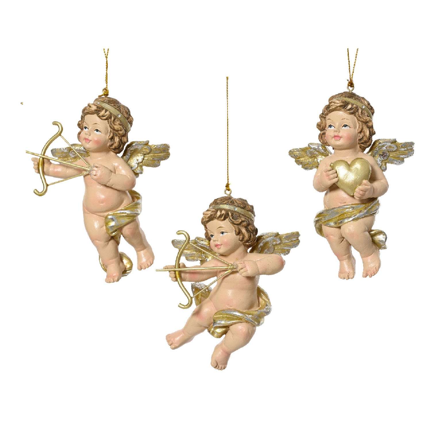 Декор Ангел с луком/сердцем 12х8,5х4,5см 3 в ассорт