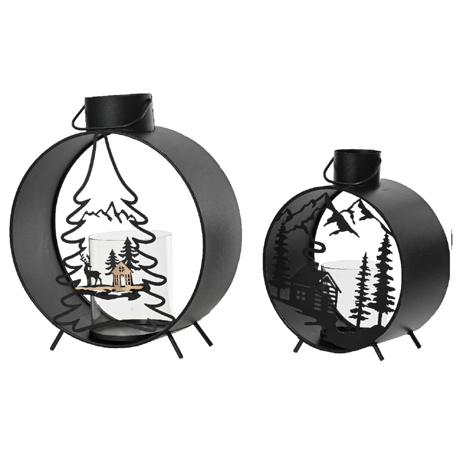 Подсвечник металлический со стаканом для свечи 39х10х24см