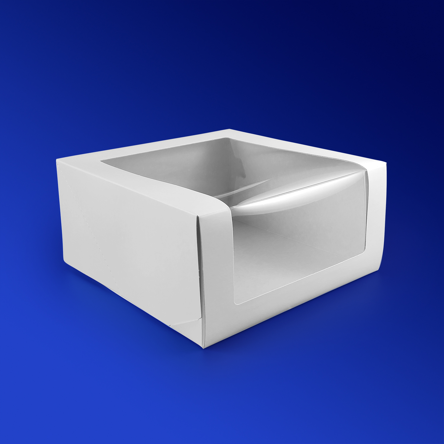 Коробка для торта белая с окном ForG SHELF I W W 22,5х22,5х11,0см