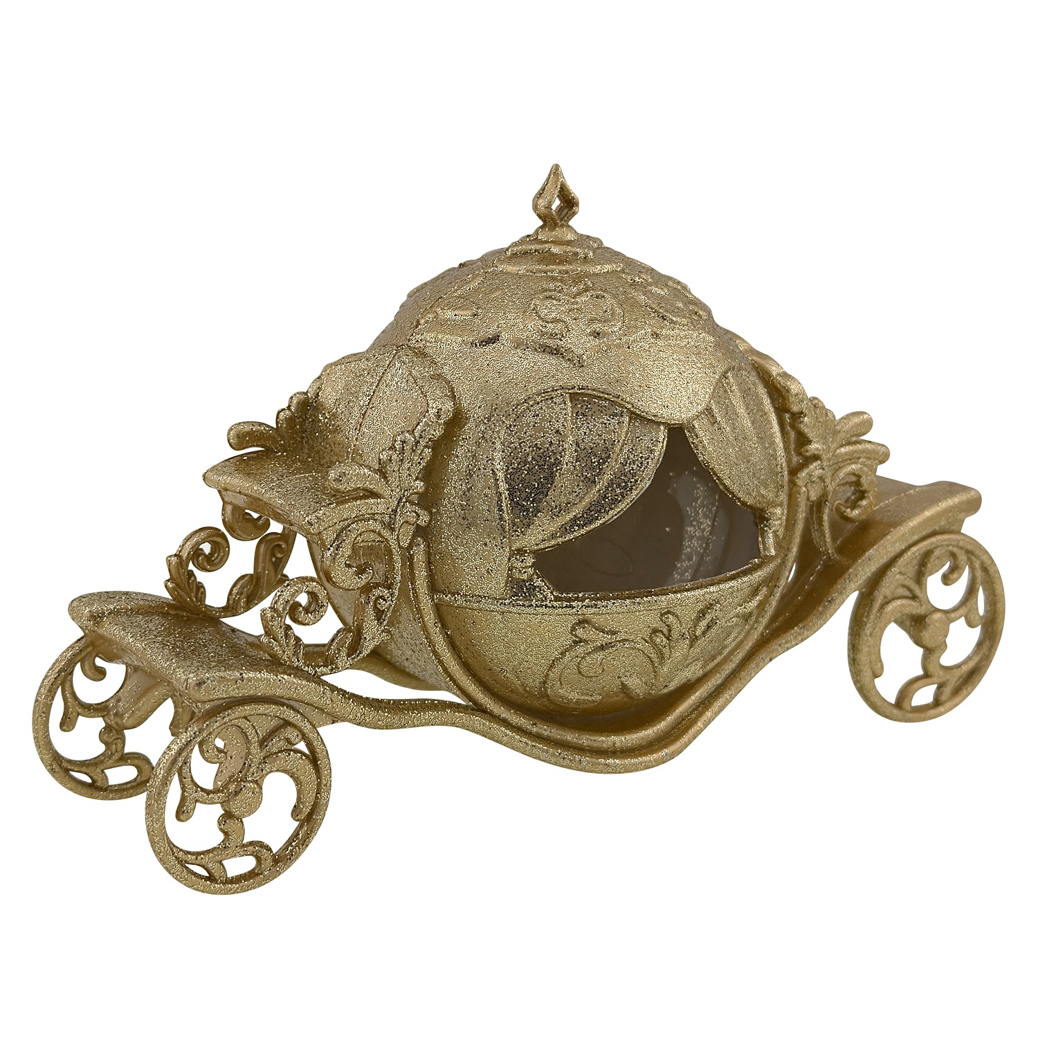 Декор Карета золотая 14х8,5х6,5см