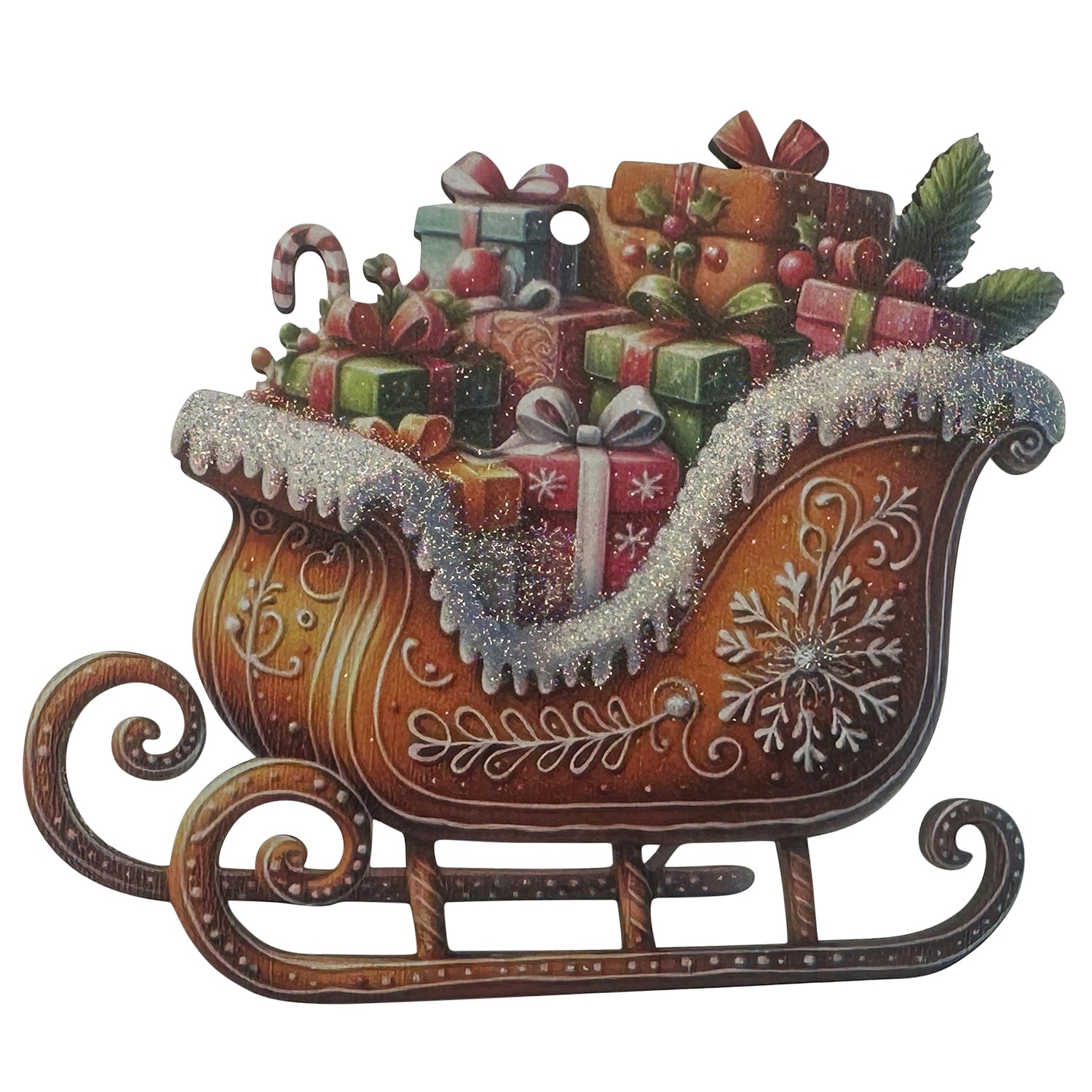 Декор Сани коричневые 10х8,5х0,3см