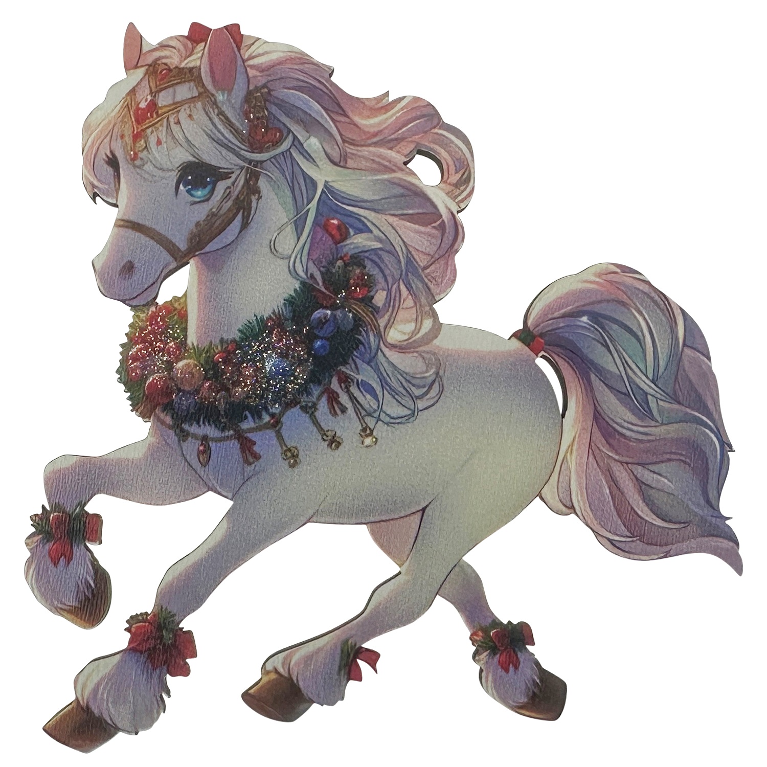 Декор Конь сказочный розовый 10х10,0х0,3см