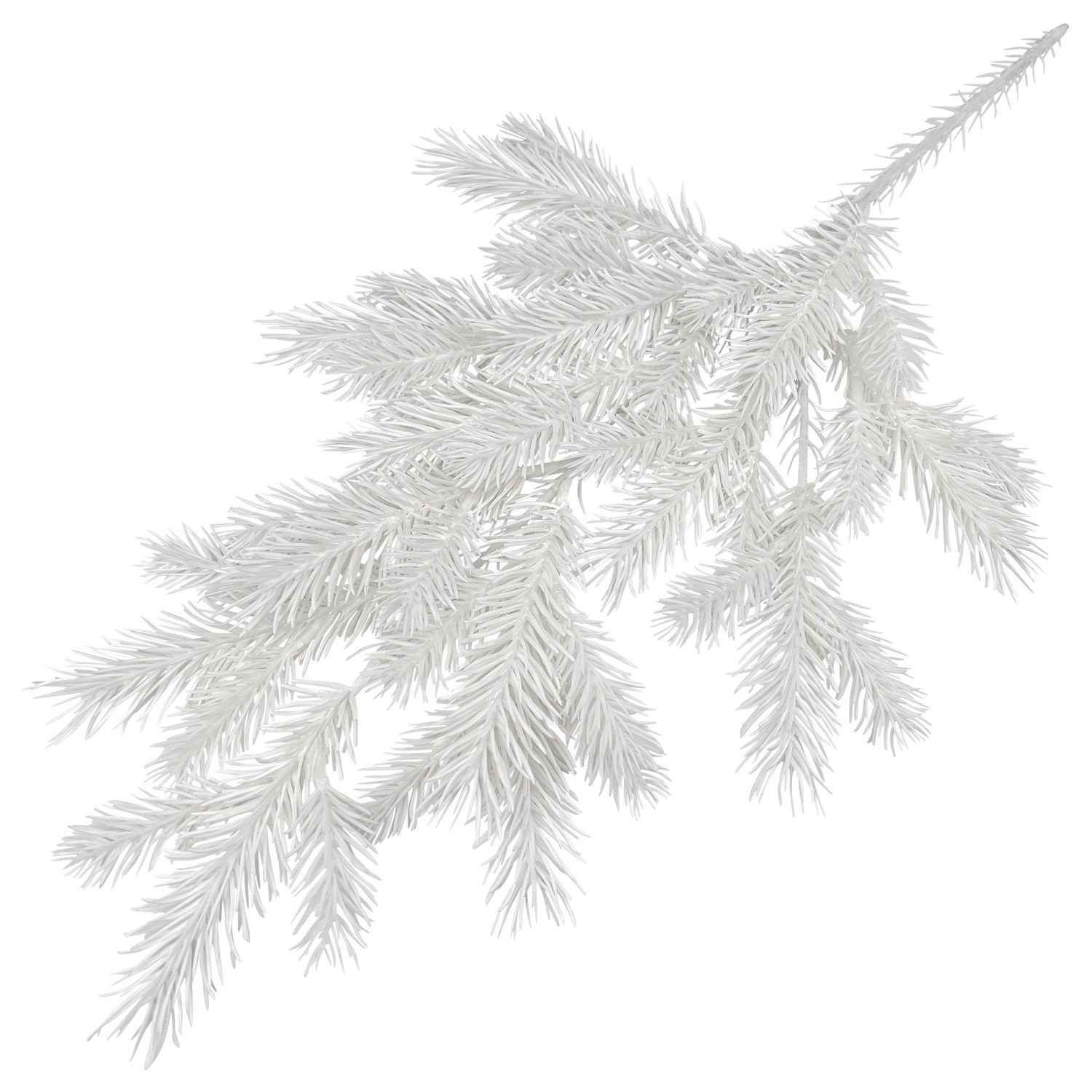 Веточка еловая 50см белая