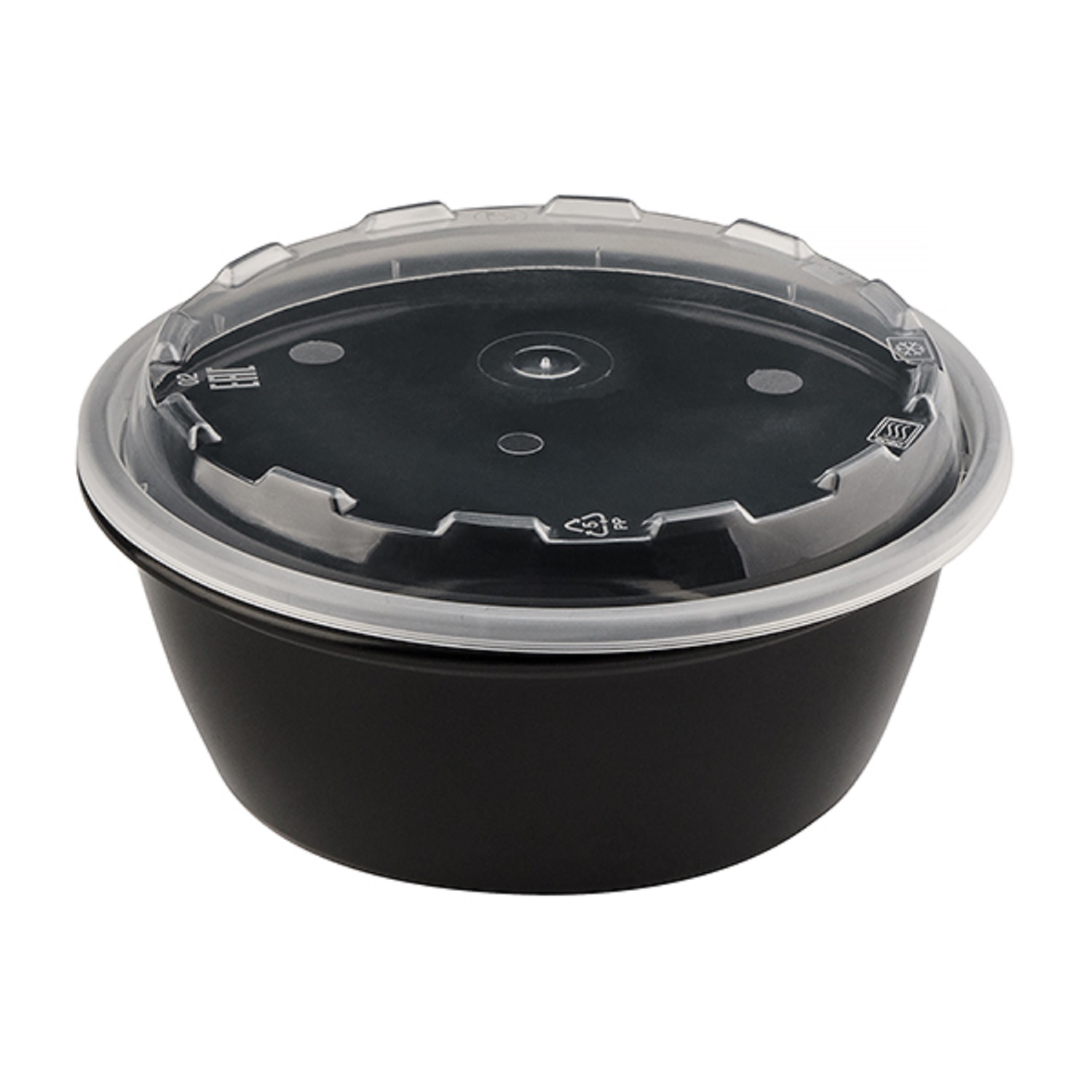 Контейнер пластиковый    950мл PP d17,2x6,4см крууглый с крышкой