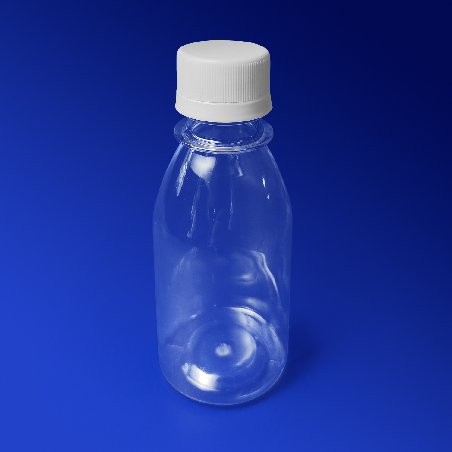 Бутылка  100 мл PET прозрачная с крышкой диаметр горловины  2,8см h11,0см диаметр дна 4,7см