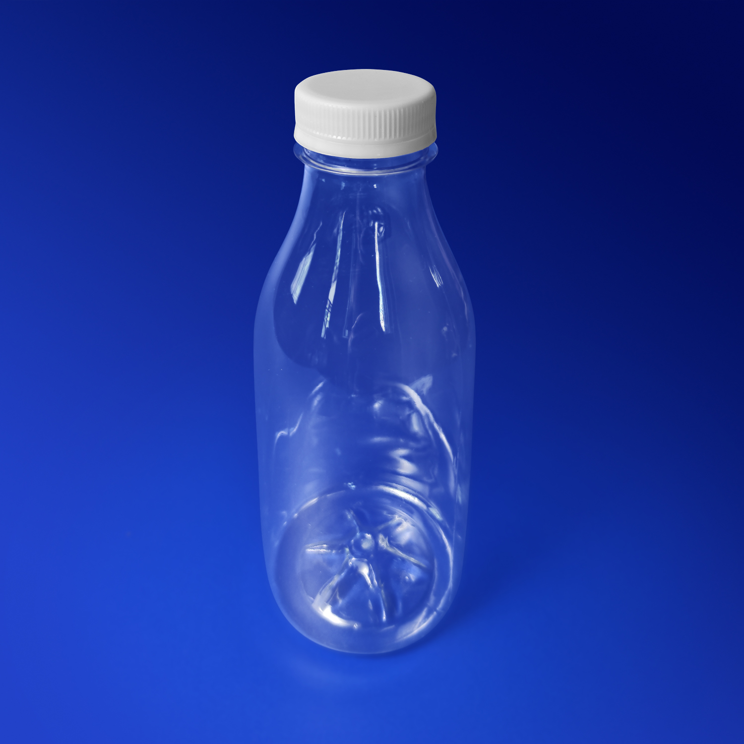 Бутылка  500мл PET прозрачная с крышкой диаметр горловины 3,8см h18,5см диаметр дна 6,7см