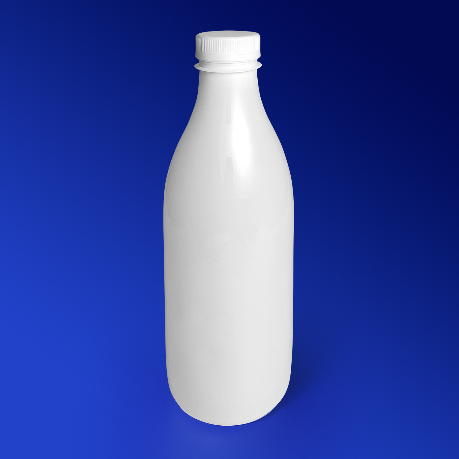 Бутылка 1000мл PET белая с крышкой диаметр горловины 3,8см h25см диаметр дна 8см большое горлышко