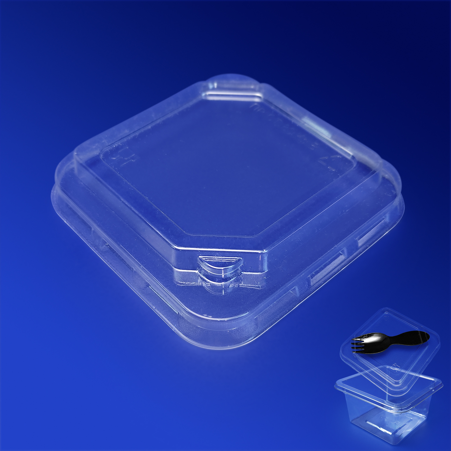 Крышка пластиковая РЕТ прозрачная внутр 8,0х8,0см к стакану-контейнеру 720 шт/кор ПР-СТ-80 Кр В ПЭТ