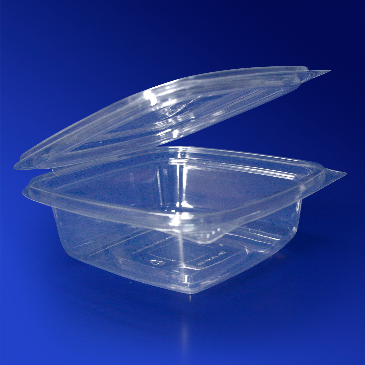 Контейнер пластиковый    375мл PET прозрачный с нераздельной крышкой 13,7х14,2х4,8м 300 шт/кор