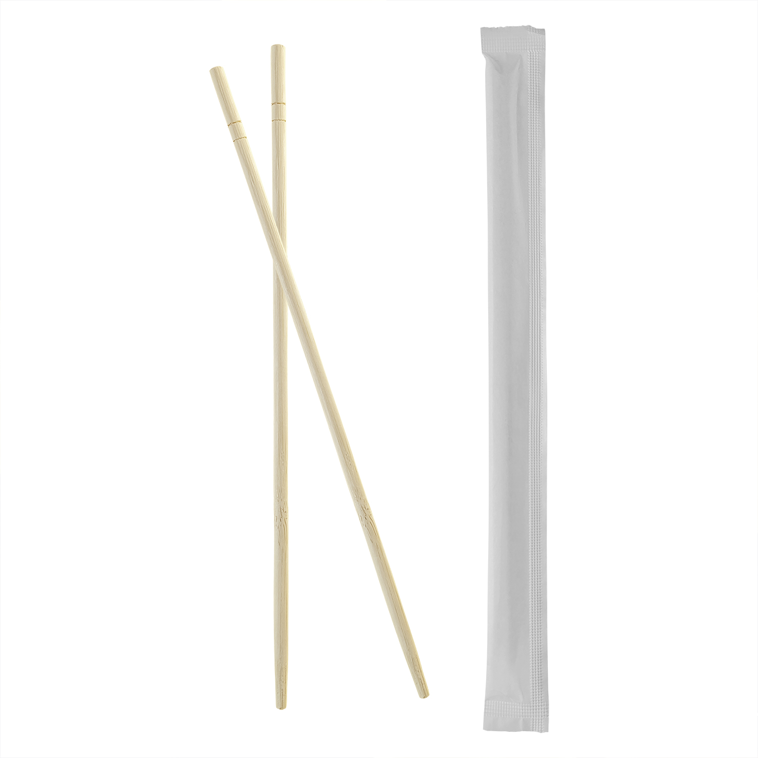 Палочки бамбуковые 23см 100пар/уп  круглые белая бум  инд упаковка