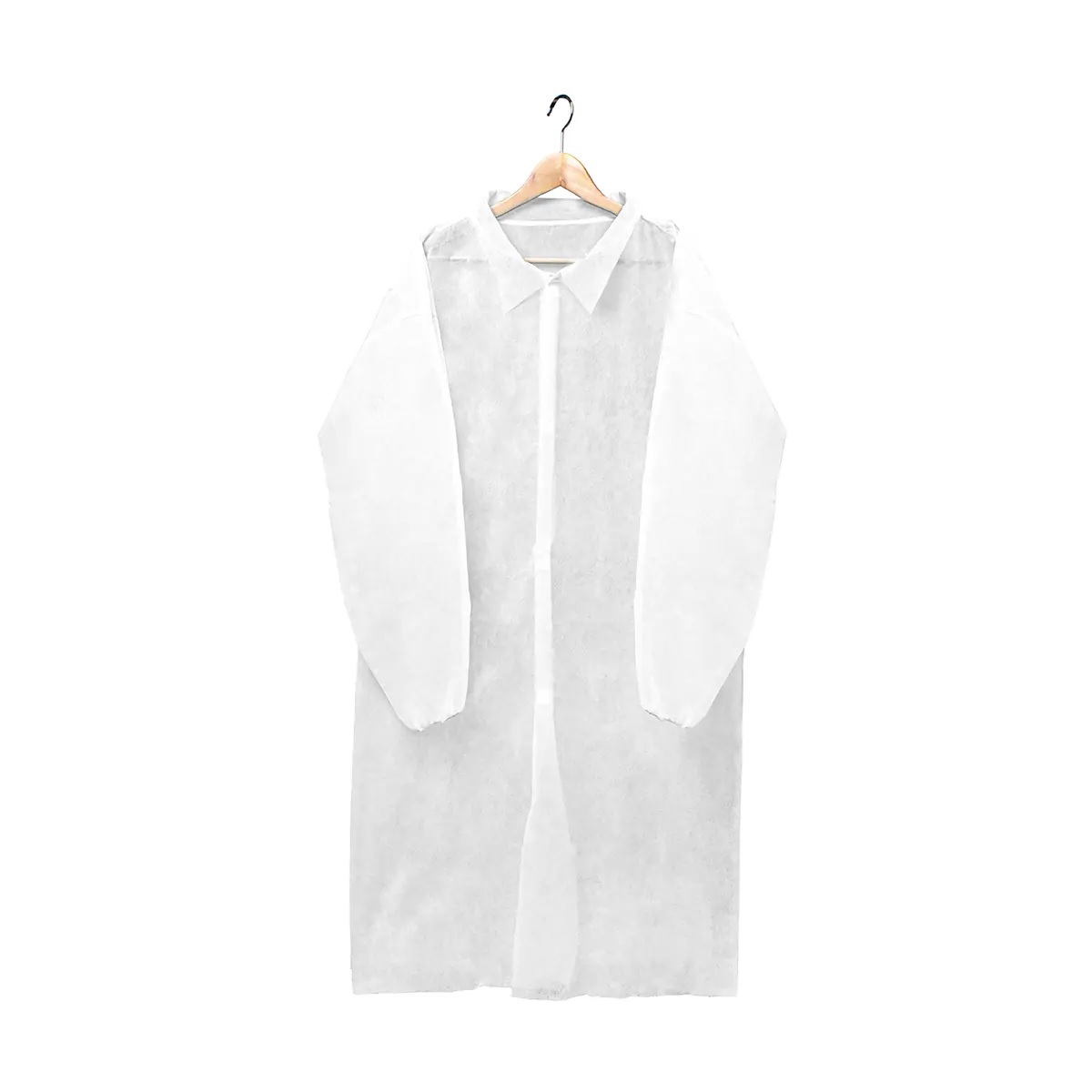 Халат одноразовый белый на липучке р 52-56 (XXL) 25 г/м2 10 шт/уп AVIORA