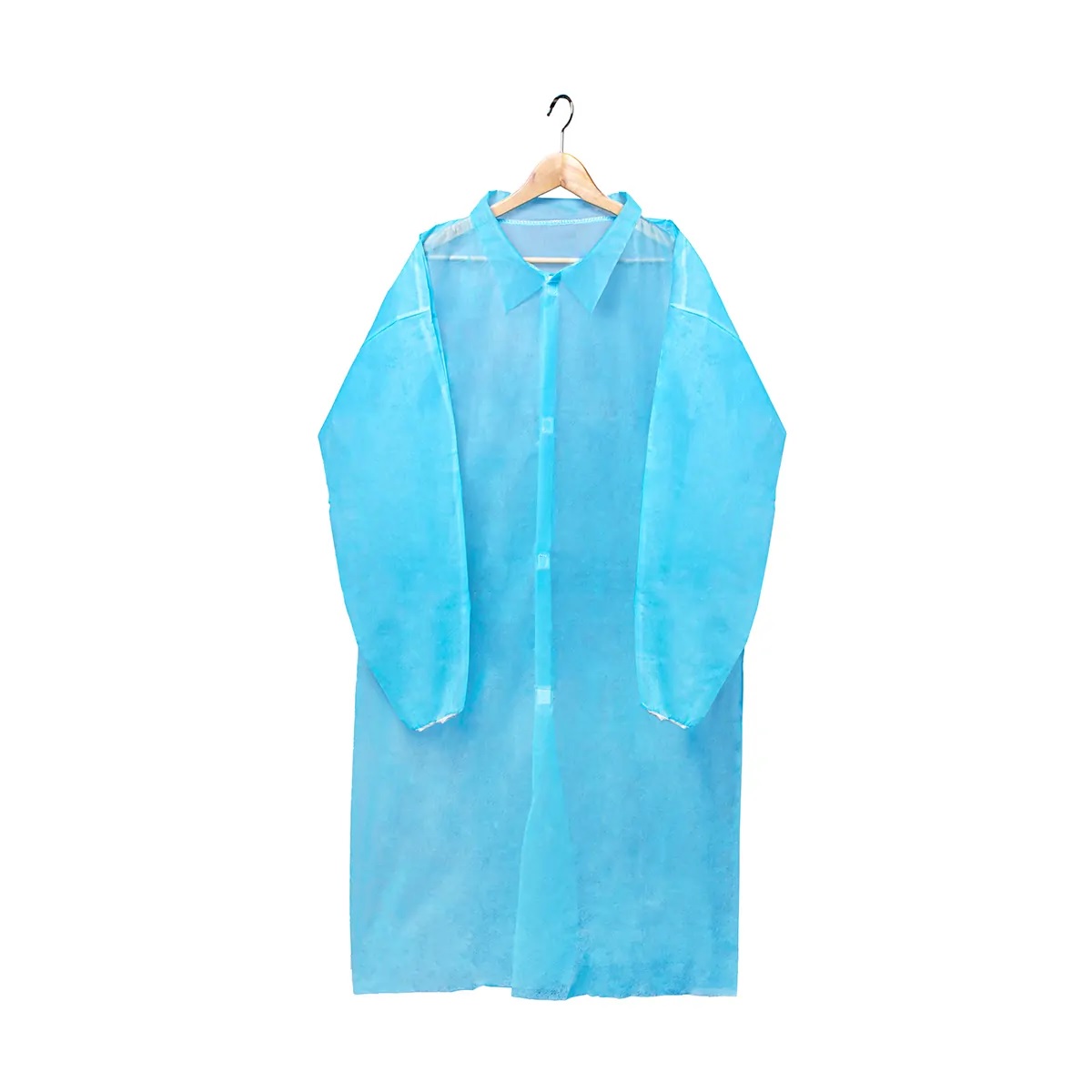 Халат одноразовый голубой на липучке р 52-56 (XXL) 25 г/м2 10 шт/уп AVIORA