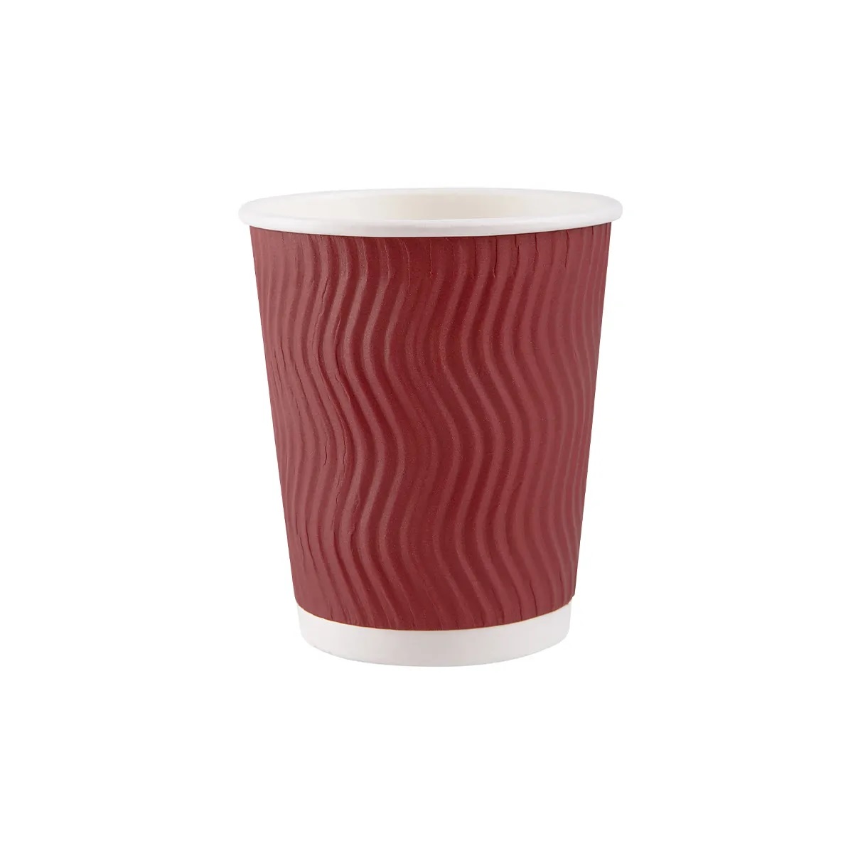 Стакан бумажный 250мл  трехслойный Красная волна 25шт/уп