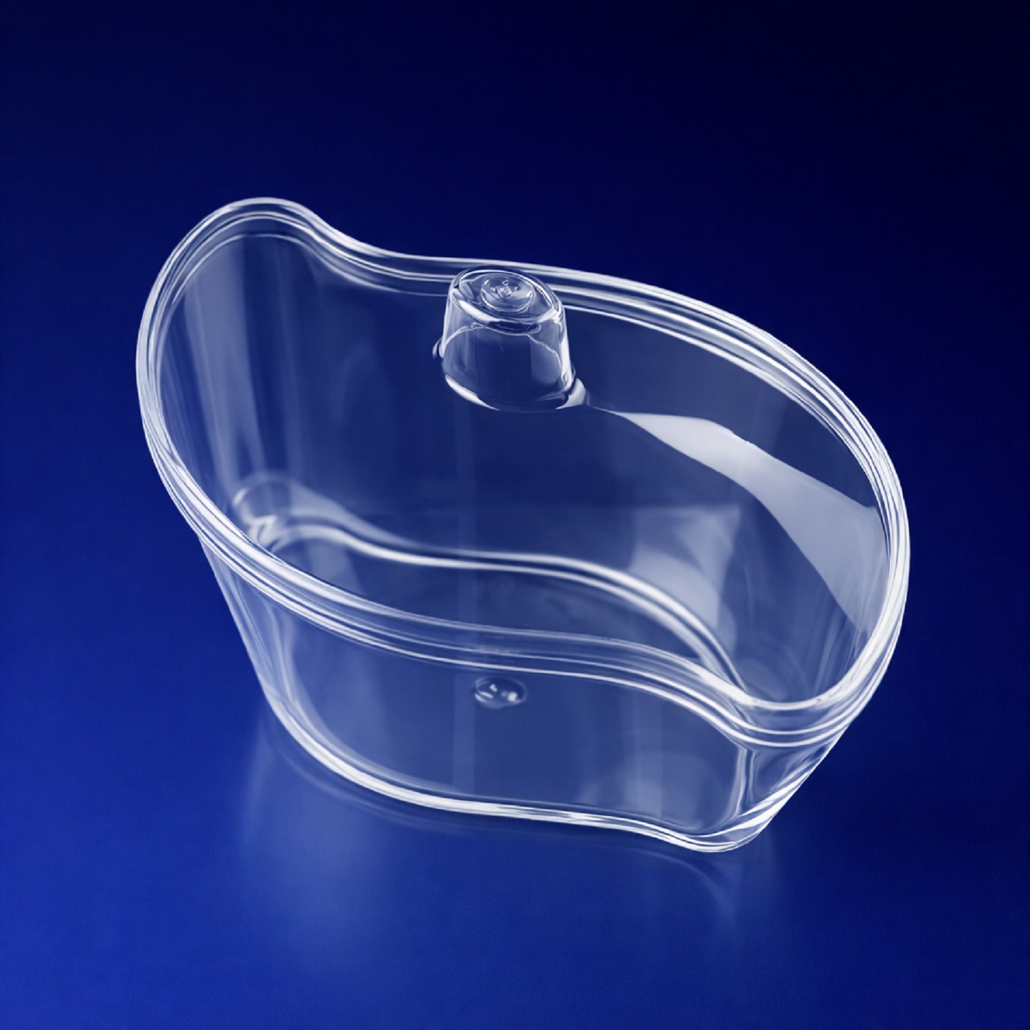 Мини-сервиз креманка Волна с крышкой PS 11,0x7,3х4,2cм 105мл  12шт/уп