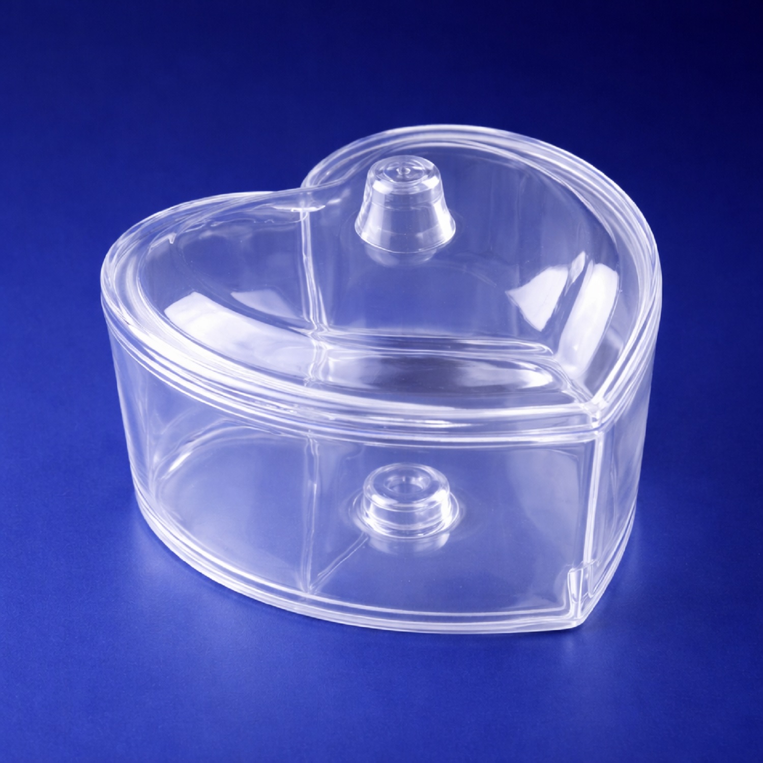 Мини-сервиз креманка Сердце с крышкой 7,0х6,5х5,7см 100 мл  12шт/уп