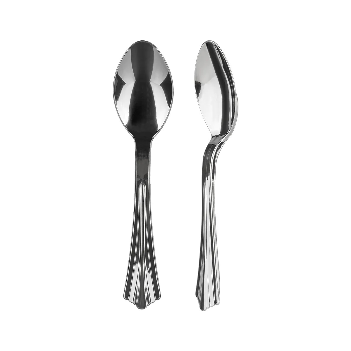 Ложка столовая 17,3см металлик резной край  18шт/уп