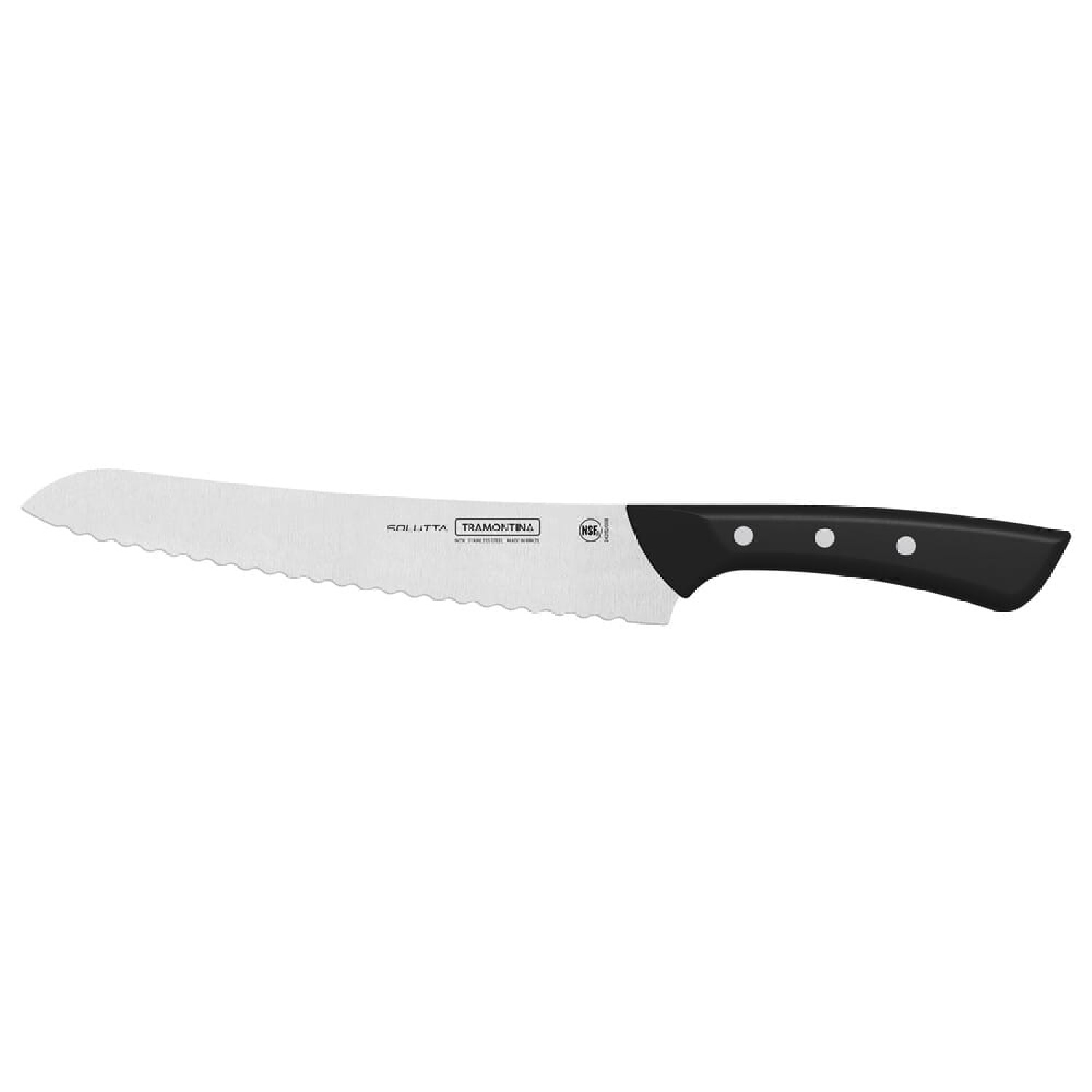 Нож Solutta 205мм/328мм для хлеба черный