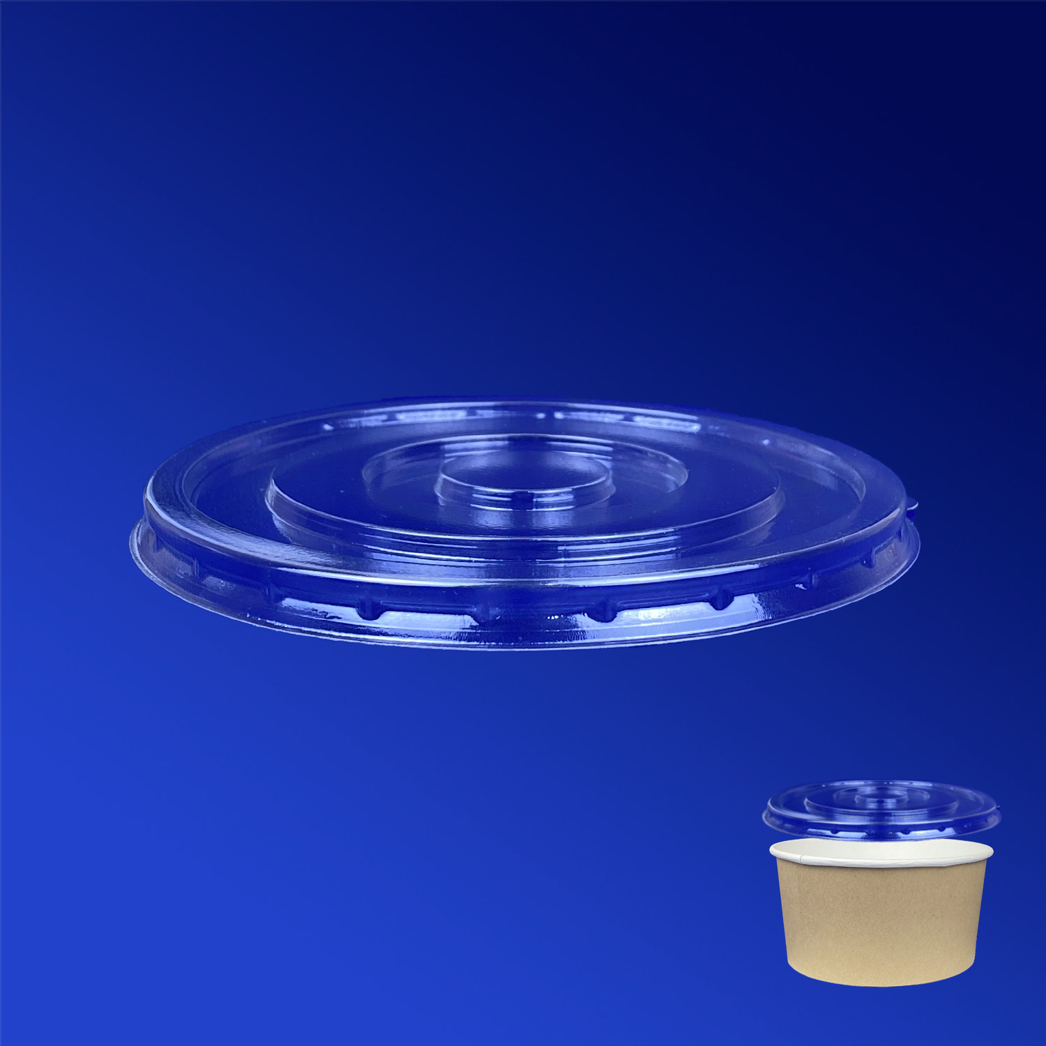 Крышка OSQ Round Bowl 750/1000 flat lid плоская ПЭТ 270шт/кор